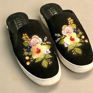 Steve Madden Embroidery Slip on Mule Sneakers